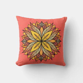 Abstract Flower Colourful Floral Cushion