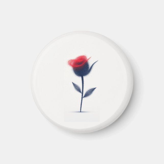 Abstract Flower Design Magnet (Front)