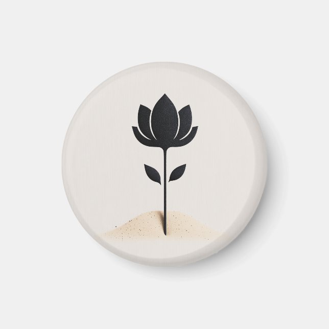 Abstract flower design magnet (Front)