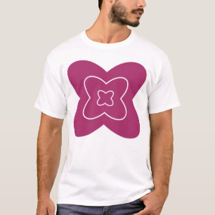 Abstract flower design with magenta petals T-Shirt