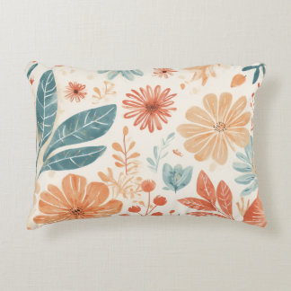 Abstract Flower Designed  Decorative Cushion