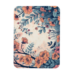 Abstract Flower Designed Flexible Photo Magnet