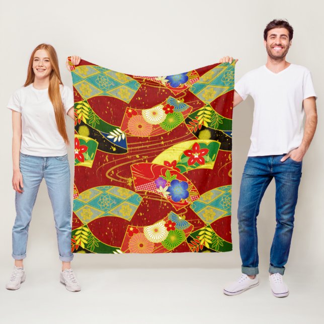 Abstract flower fleece blanket (In Situ)