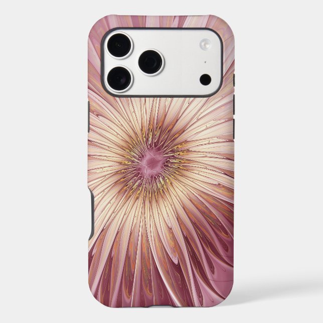 Abstract Flower Fractal Art & Shades of Burgundy (Back)