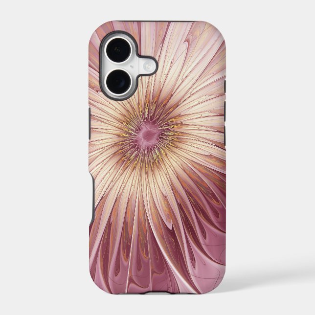 Abstract Flower Fractal Art & Shades of Burgundy (Back)