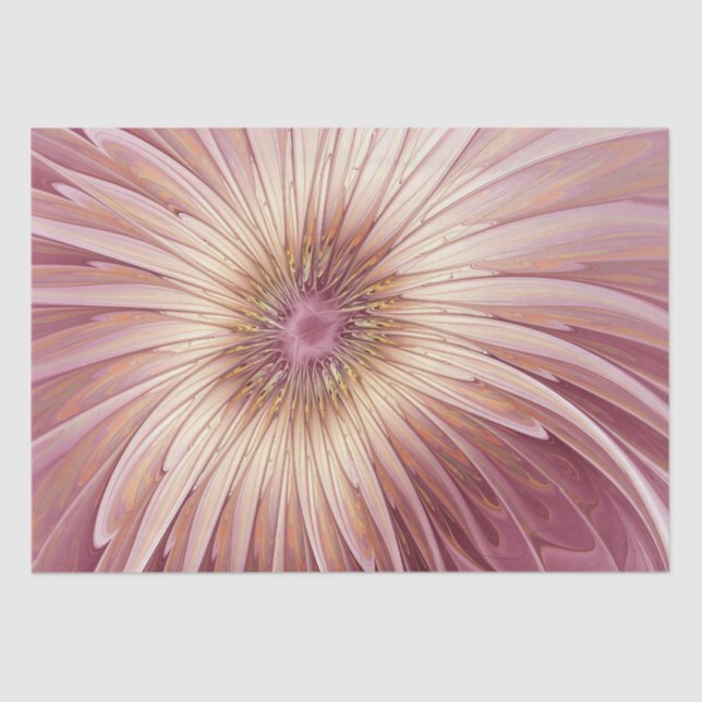 Abstract Flower Fractal Art & Shades of Burgundy Tissue Paper (Front)