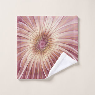 Abstract Flower Fractal Art & Shades of Burgundy Wash Cloth