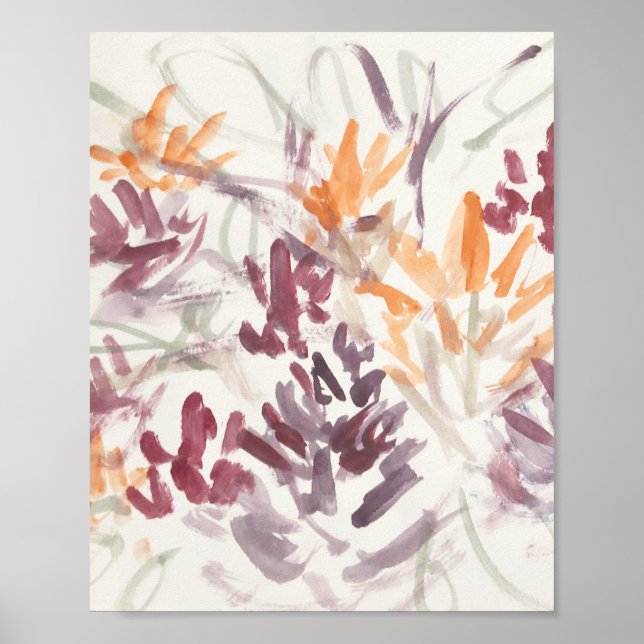 Abstract Flower Garden Painting Expressionism Poster (Front)
