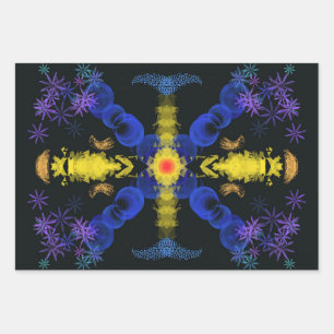 Abstract Flower Gift Wrap