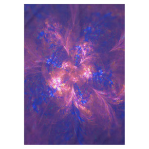 Abstract Flower Light Purple And Blue Patterns Mix Tablecloth