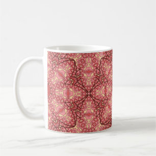 Abstract flower mandala ethnic seamless pattern coffee mug