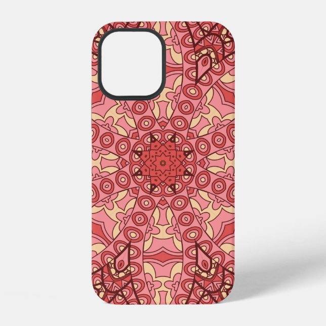 Abstract flower mandala ethnic seamless pattern iPhone case (Back)