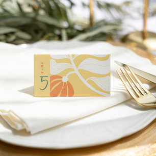 Abstract flower mix & match wedding  place card