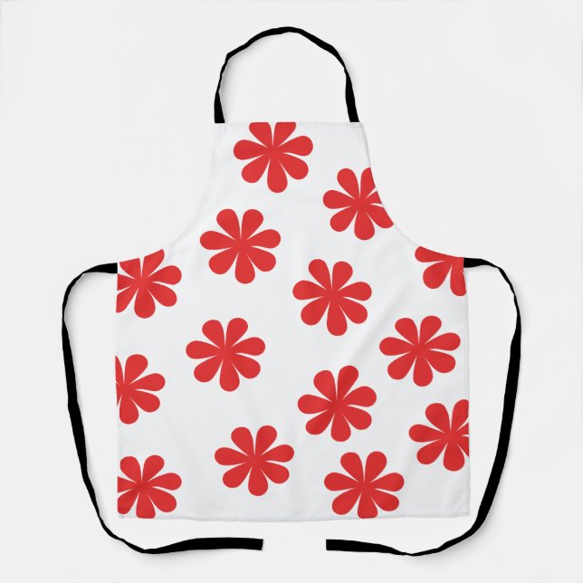 Abstract Flower Pattern  Apron (Front)