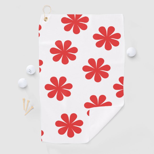 Abstract Flower Pattern  Golf Towel (InSitu)