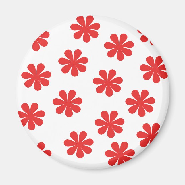 Abstract Flower Pattern  Magnet (Front)