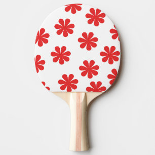 Abstract Flower Pattern Ping Pong Paddle