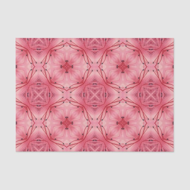 Abstract Flower Petals in Soft Coral Pink  Tissue Paper (Front)