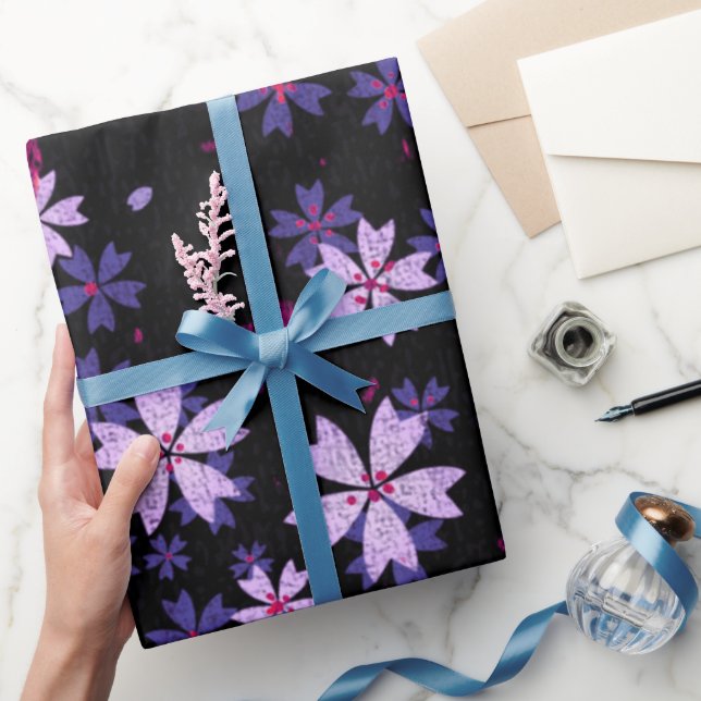 Abstract Flower Petals Wrapping Paper (Gifting)