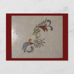 abstract flower, postcard