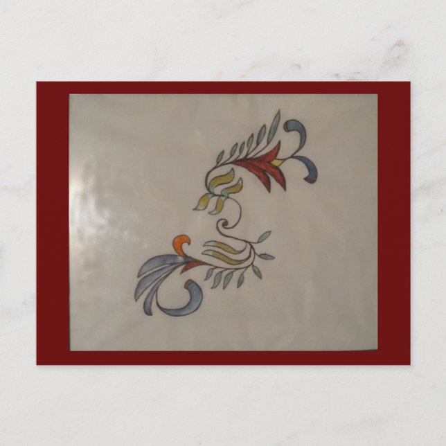 abstract flower,  postcard (Front)