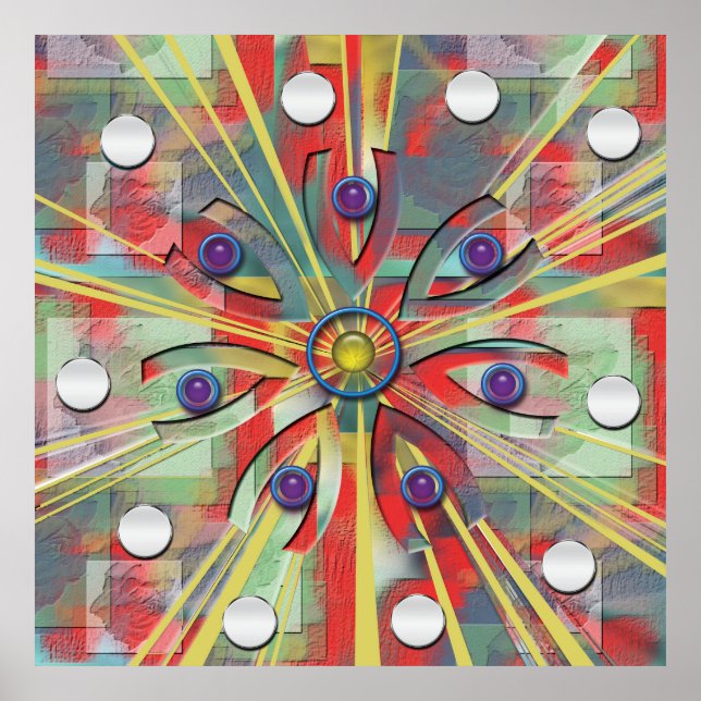 Abstract Flower Poster (Front)