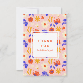 Abstract Flower Power Thank You Card