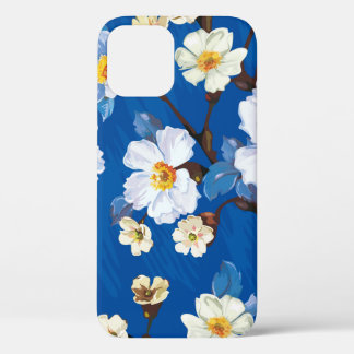 Abstract flower seamless pattern background. Elega iPhone 12 Case