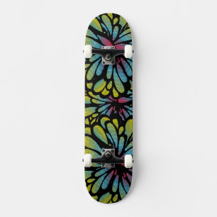 Abstract Flower Skateboard
