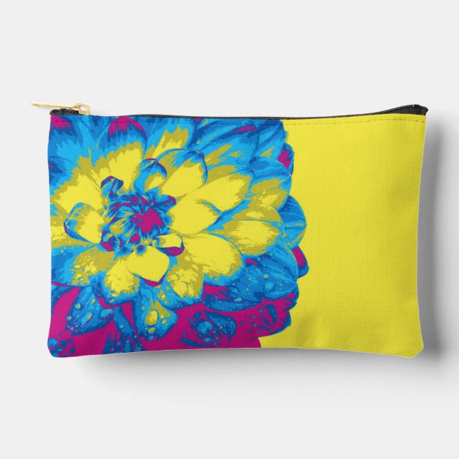 Abstract Flower Small Accessory Pouch (Front)