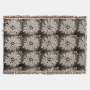 Abstract Flower Throw Blanket