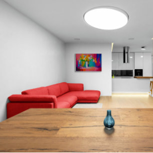 abstract flower vase canvas print