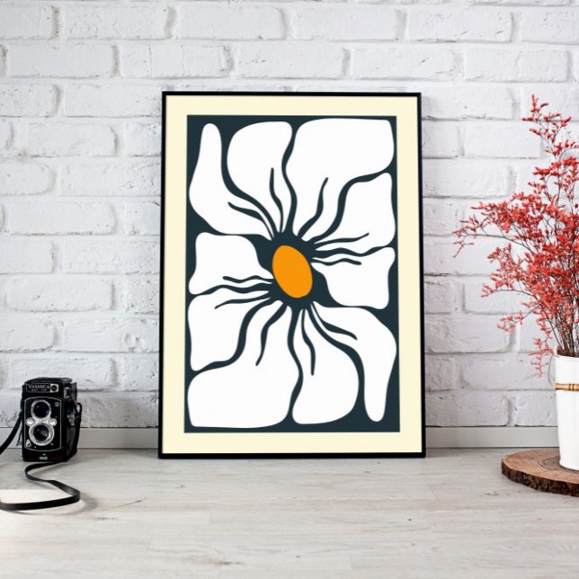 Abstract Flower Wall Art Canvas (living room décor, above bed wall art, modern home décor, nursery wall art, large wall décor, canvas)