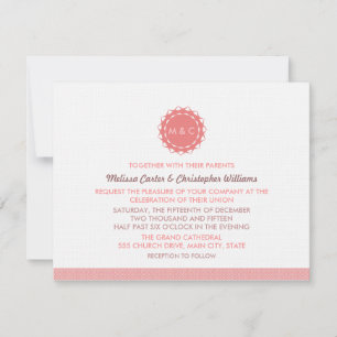 Abstract Flower Wedding Invitation