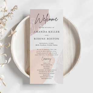 Abstract Flower Wedding Program