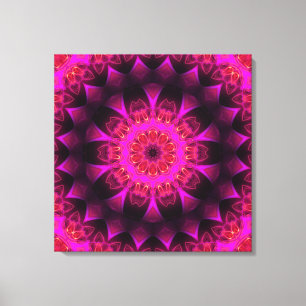 Abstract Flower Wrapped Canvas