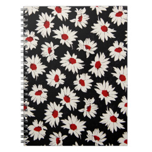 Abstract flowers, an artsy watercolor pattern. notebook