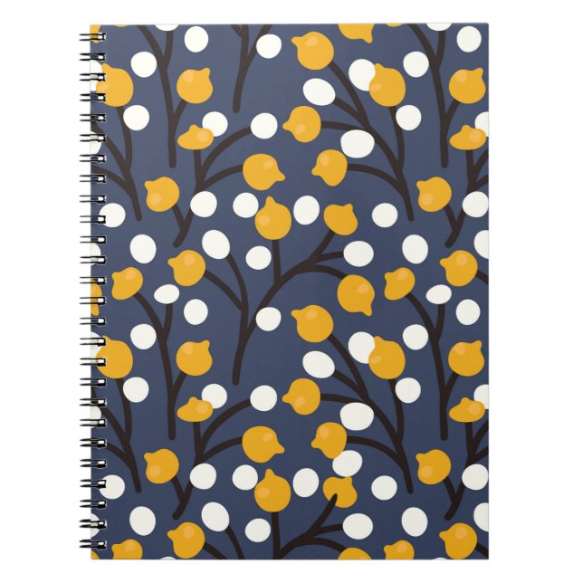 Abstract flowers and leaves pattern notebook (Front)