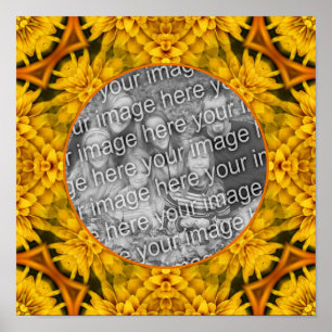 Abstract Flowers Art Frame Create Your Own Photo Poster