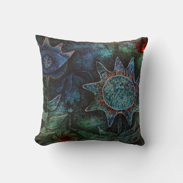Abstract Flowers At Night Cushions (Front)