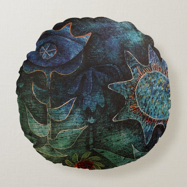 Abstract Flowers At Night Cushions (Front)