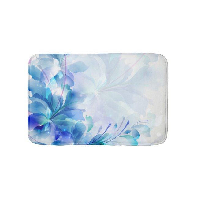 Abstract Flowers Bath Mat (Front)