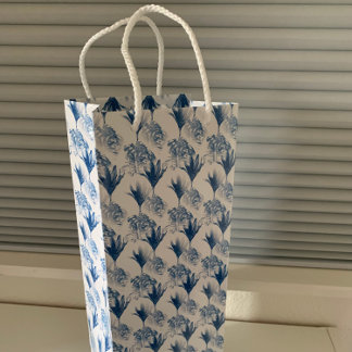 Abstract Flowers Botanical Floral Wine Gift Bag