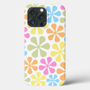 Abstract Flowers Bright Colour Mix iPhone 13 Pro Case