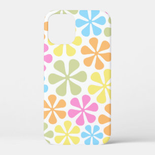 Abstract Flowers Bright Colour Mix iPhone 12 Mini Case
