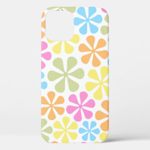 Abstract Flowers Bright Colour Mix iPhone 12 Case