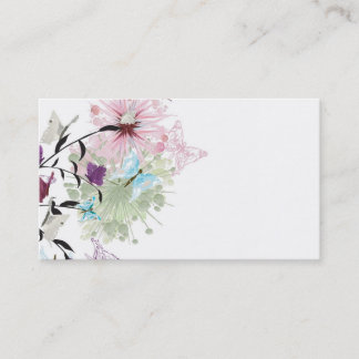 Abstract flowers Business Card