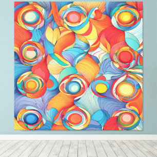Abstract Flowers Canvas Print