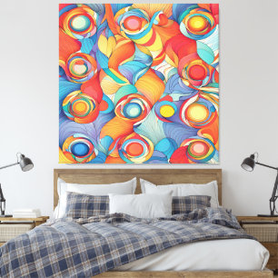 Abstract Flowers Canvas Print