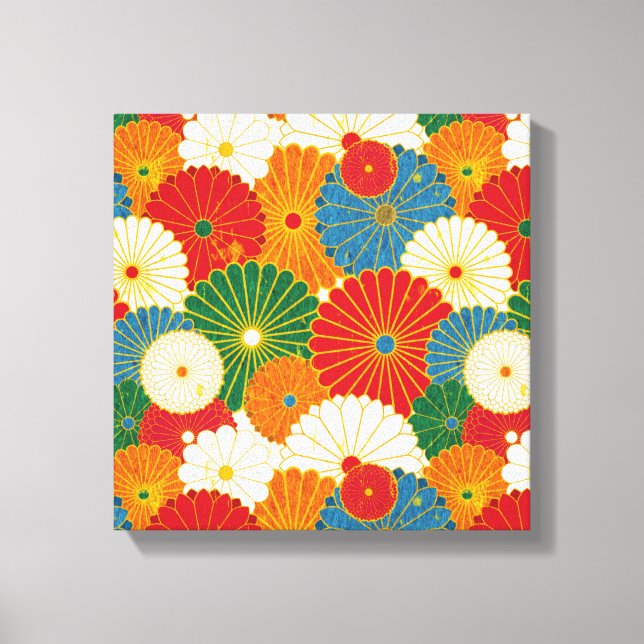 Abstract Flowers Canvas Print (Front)